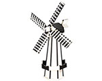 Large Poly Lumber Windmill - White and Black