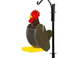 Treated Pine Rooster Birdfeeder