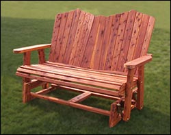 48" Eastern Red Cedar Loveseat Glider