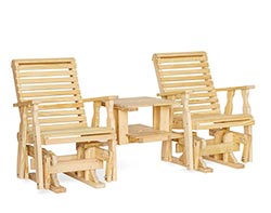 Treated Pine Rollback Glider Settee