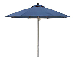 11' Commercial Aluminum & Fiberglass Market Sunbrella Umbrella w/ Pulley