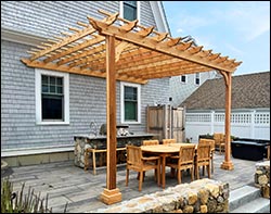 Red Cedar Wall Mount 2-Beam Pergolas