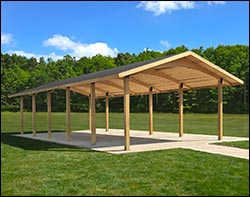 Wood Single Roof Savannah (Rectangle) Pavilions