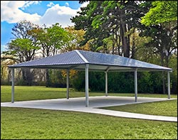 All Steel Single Roof Summerset (Rectangle) Pavilions