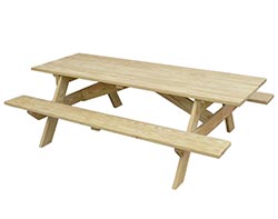 8' Treated Pine Heavy Duty Park Table