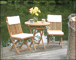30" Teak Table and Sailor Chair Set