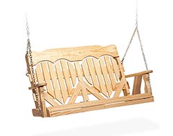 Treated Pine High-Back Heart Porch Swing