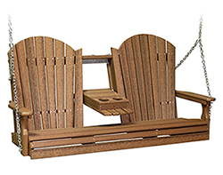 Poly Lumber Natural Finish Adirondack Swing