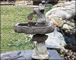 Concrete Tranquil Waters Bird Bath