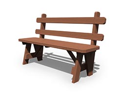 Treated Pine Backed Picnic Bench