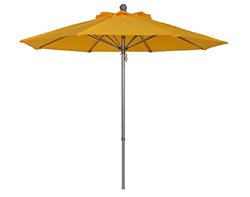 7.5' Octagon Commercial Sunbrella Umbrella w/Aluminum Pole, Fiberglass Ribs, Pop-Up Lift and No Tilt