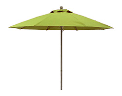 9' Commercial Aluminum & Fiberglass Market Sunbrella Umbrella w/ Pulley