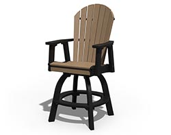 Poly Lumber Adirondack Swivel Bar Chair