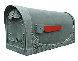 Aluminum Floral Curbside Two Door Mailbox