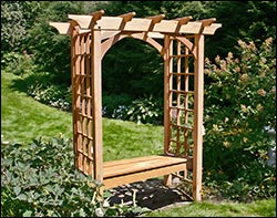 Red Cedar Canterbury Arbor w/Bench