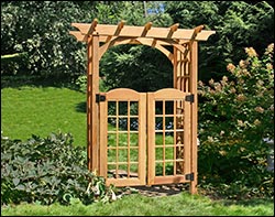 Red Cedar Canterbury Arbor w/Gate