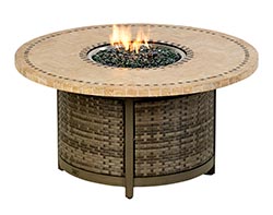 Aluminum 48" Woven Round Fire Table