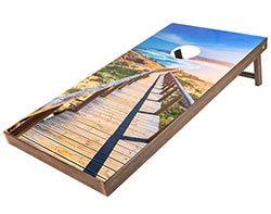 Poly Frame Corn Hole Set - Beach Walkway