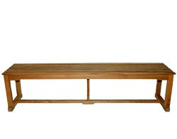 Backless Teak Bench