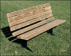 Single Sided Surface Mount Park Bench