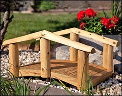 Treated Pine Mini Log Rail Bridge