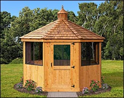 Red Cedar Octagon Cabanas