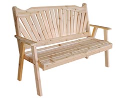 Red Cedar Fanback Garden Bench