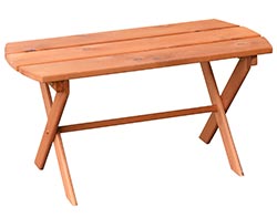 Red Cedar Folding Coffee Table