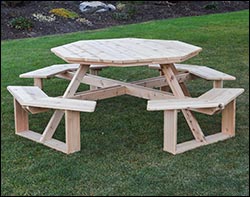 Red Cedar Octagon Walk-In Table