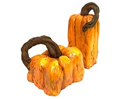 Concrete Harvest Rectangular Pumpkins (Set of 2)