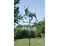 Bull Verdigris Weathervane