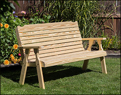 Treated Pine Crossback Garden Bench