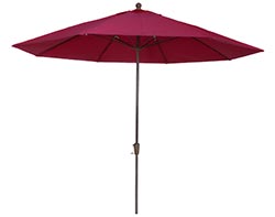 11' Octagon Commercial Outdura Market Umbrella w/Aluminum Pole, Fiberglass Ribs, Crank Lift and Auto Tilt
