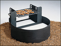 Wheelchair Accessible Dual-Purpose Fire Ring w/ Grate