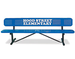 Personalized Perforated Metal Standard Garden Bench