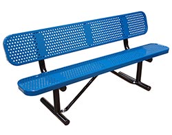 Perforated Standard Garden Bench w/Back