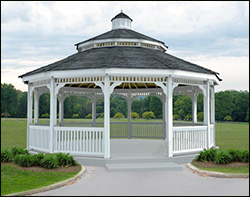 Vinyl Double Roof Dodecagon Gazebos