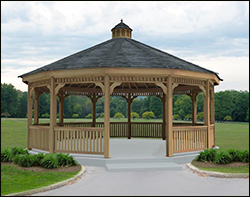 Red Cedar Single Roof Dodecagon Gazebos