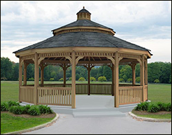 Red Cedar Double Roof Dodecagon Gazebos