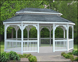 Vinyl Double Roof Oval Gazebos