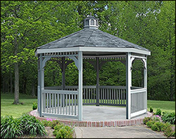 Vinyl Single Roof Octagon Gazebos