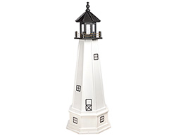 Poly Lumber/Wooden Hybrid Cape Cod Lighthouse Replica with Base
