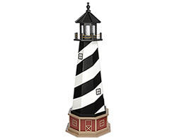 Poly Lumber/Wooden Hybrid Cape Hatteras Lighthouse Replica with Base