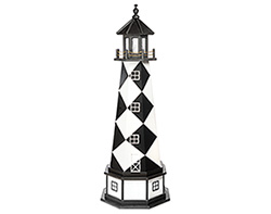 Poly Lumber/Wooden Hybrid Cape Lookout Lighthouse Replica with Base
