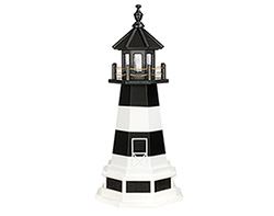 Poly Lumber/Wooden Hybrid Fire Island Lighthouse Replica with Base