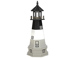 Poly Lumber/Wooden Hybrid Oak Island Lighthouse Replica with Base