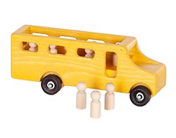 Maple Small School Bus with People