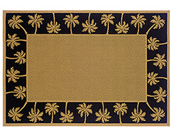 Lanai Palm Rug - Black