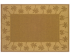 Lanai Palm Rug - Brown