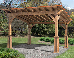 Rough Cut Cedar Santa Barbara Pergola